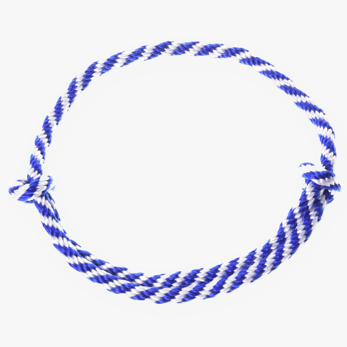 Hobby Horse Cordeo blue stripe by LarDen, twisted rope neck ring in royal blue and white with two knots